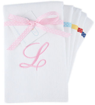 Personalized Initial Burp Cloth Set - 3 PACK