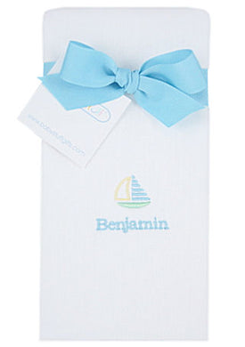 Personalized Pastel Sailor Baby Burp Cloth