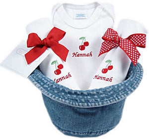 Personalized Denim Bucket Hat Gift Set