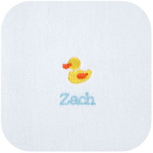 Personalized Just Ducky Burp Cloths - 3 PACK