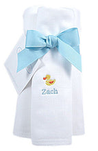 Personalized Just Ducky Burp Cloths - 3 PACK