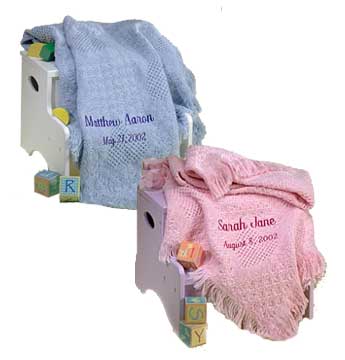 Personalized Oversized Honeycomb Baby Blanket