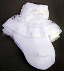 White Fancy Baby Girl Socks