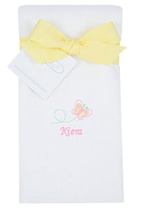 Personalized Baby Butterfly Burp Cloth