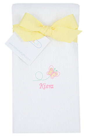 Personalized Baby Butterfly Burp Cloth