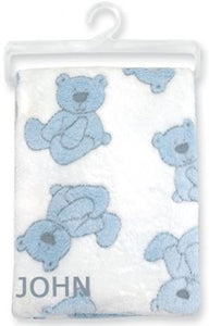 Personalized Plush Bear Blanket