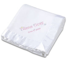 Personalized Baby Girl White Plush Blanket