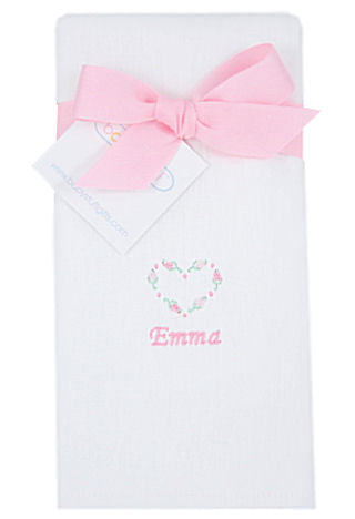 Personalized Sweet Heart Baby Burp Cloth