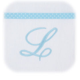 Monogrammed Initial Bib & Burp Cloth Set