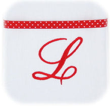 Monogrammed Initial Bib & Burp Cloth Set