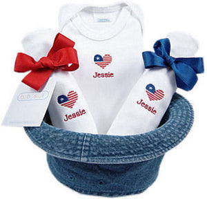 Petite Patriot - Personalized Bucket Hat Gift Set