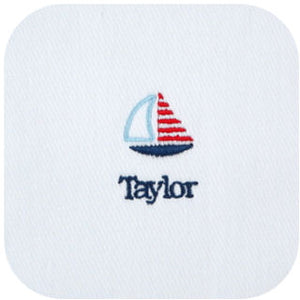 Personalized Little Sailor Burp Cloths - 3 PACK