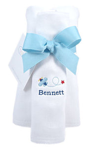 Boy's Personalized Burp Cloths - 3 PACK