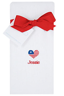Personalized Petite Patriot Baby Burp Cloth