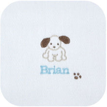 Personalized Little Pup Baby Burp Cloth