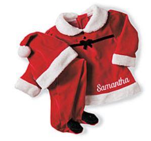 Personalized 1st Christmas Girls Santa Suit