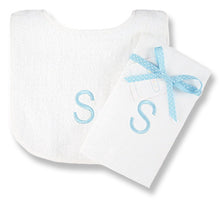 Monogrammed Initial Bib & Burp Cloth Set