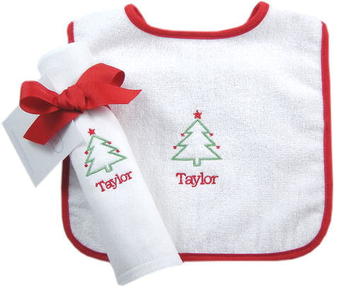 My first sales christmas bib personalised