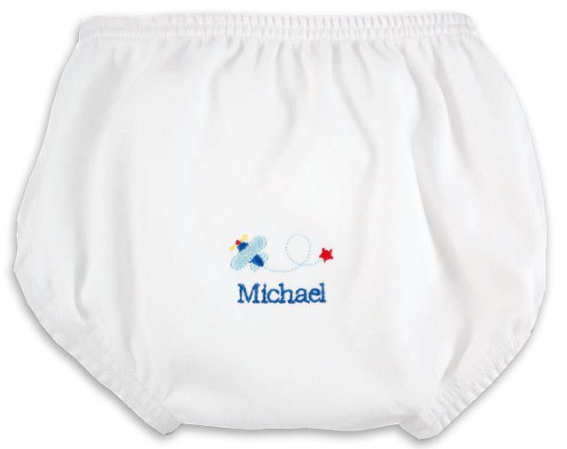 Personalized Blue Yonder Diaper cover