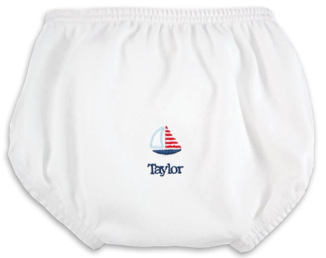 Personalized Little Sailor Diaper Cover