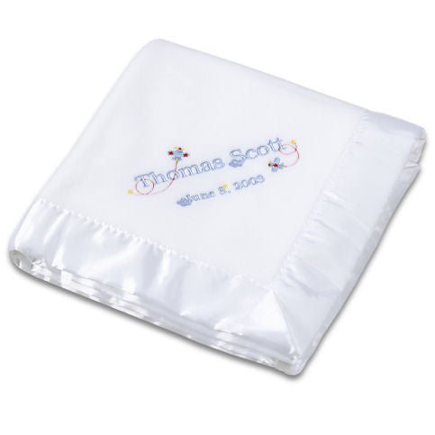Personalized White Plush Blanket for Boys – Baby Stuff Gifts